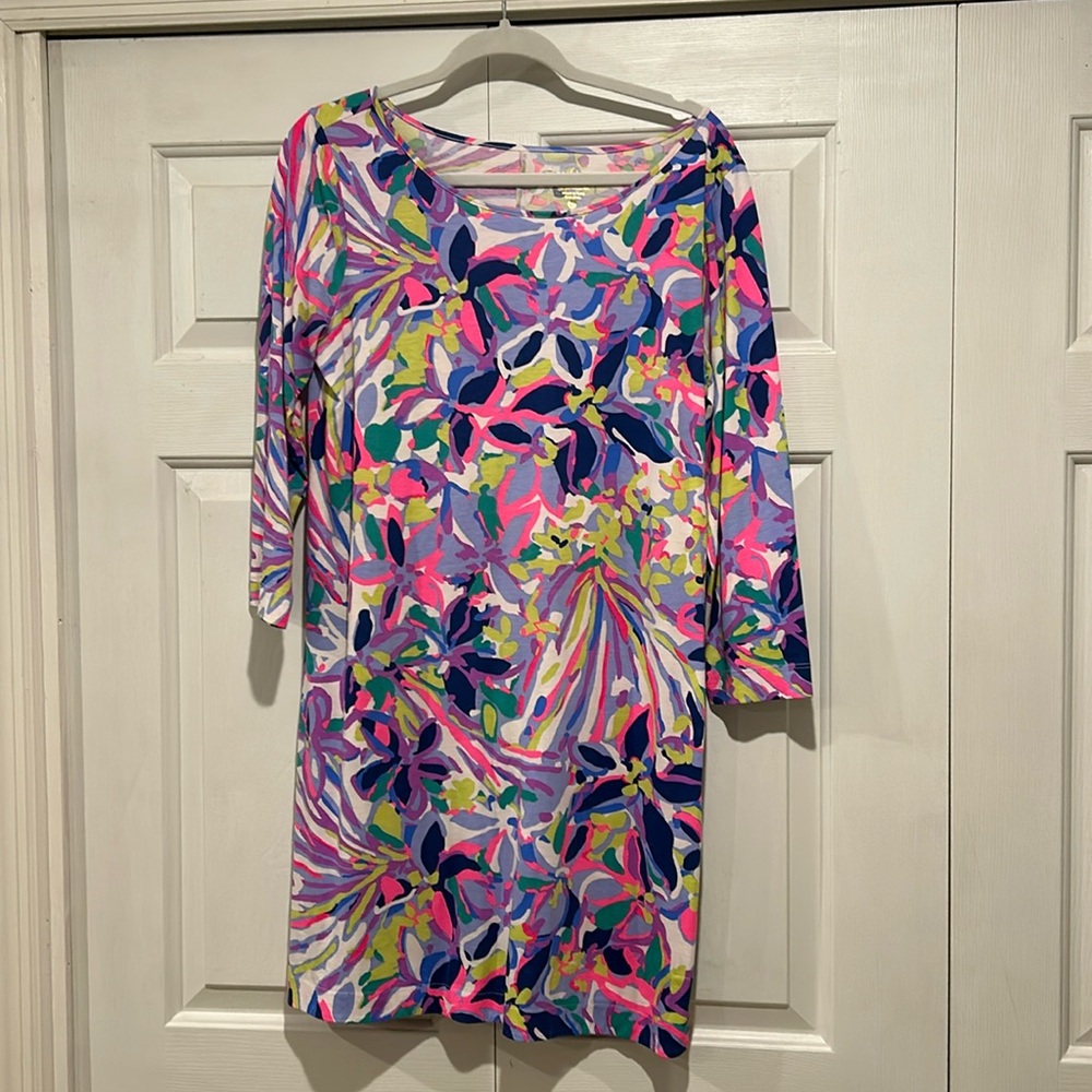 Lilly Pulitzer Dress, Marlowe, Multi Having a Blast, size L, only worn 1-2 times